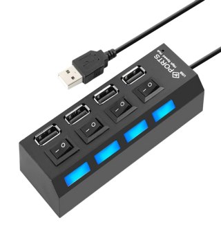 AK228A Hub 4xusb aktywny z wyłącznikami