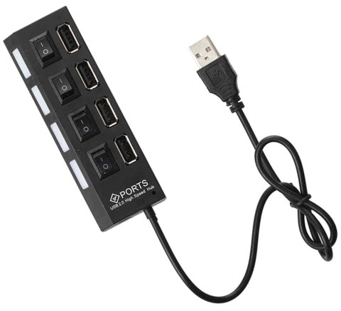 AK228A Hub 4xusb aktywny z wyłącznikami