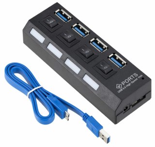 AK244B Hub usb 3.0 4 porty b/z