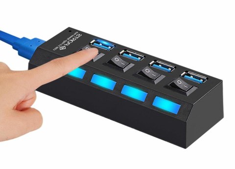 AK244B Hub usb 3.0 4 porty b/z