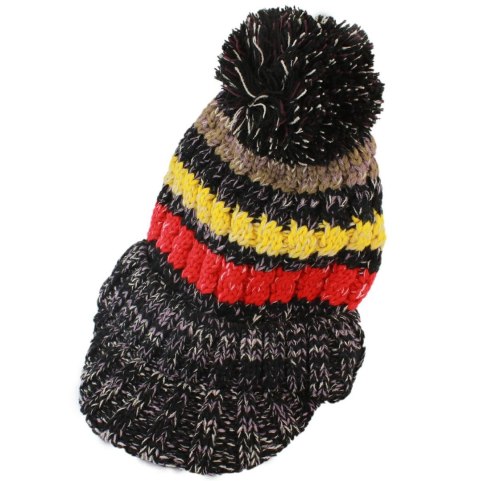 BQ52G Komplet damski czapka i szal black