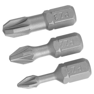 Końcówki wkręt. - pozidriv torsion kpl. pz1,2,3/25 (3szt.)