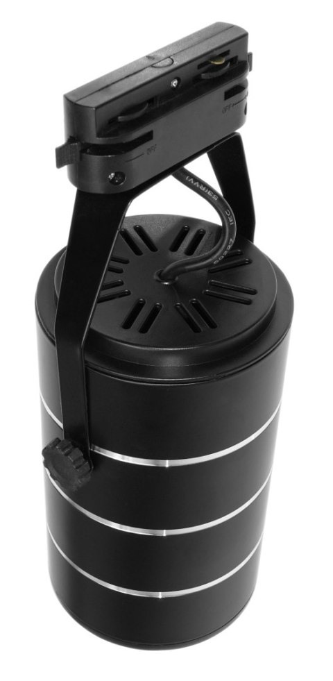 Lampa sklepowa led reflektor szynowy jednofazowy czarny 30w 2550 lm światło ciepłe 3000k