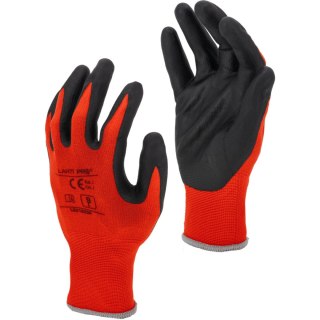 Rękawice nitr. czerw.-czar. l221209p, karta, "9", ce, lahti