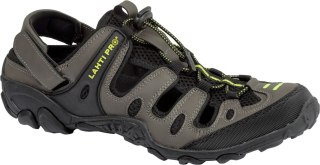 Sandały pu/dzianina khaki-czar.-ziel., "40", lahti