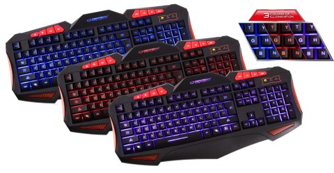 EGK3000 Esperanza zestaw przewod. multimed. gaming led usb shelter