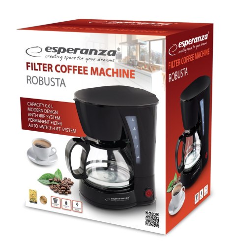 EKC006 Esperanza ekspres przelewowy do kawy robusta 0.6 l