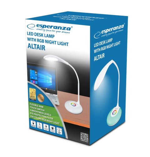 ELD102 Esperanza lampka biurkowa led z nocnym oświetleniem rgb altair