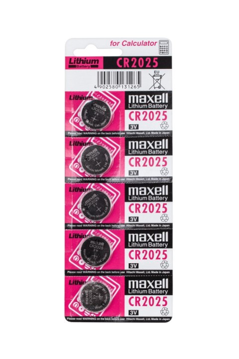 Bateria MAXELL CR2025 5szt./blist. Bateria MAXELL CR2025 5szt./blist.