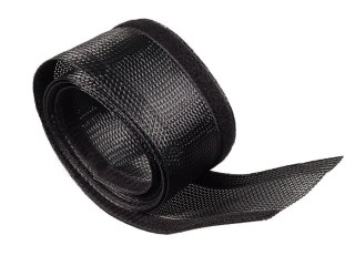 Organizator kabli maskownica Maclean, 85mm, 1.8m, czarna, na rzep, MCTV-675 B