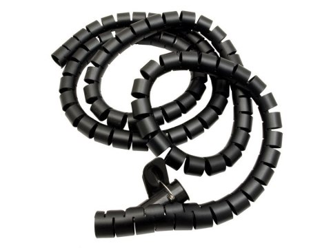 Organizator/maskownica kabli Maclean, 25mm x 2m, czarna, MCTV-676 B Organizator/maskownica kabli Maclean, 25mm x 2m, czarna, MCTV-676 B