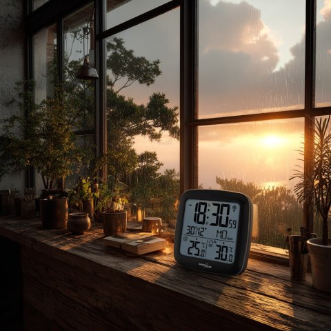 Stacja pogody bezprzewodowa GreenBlue, z systemem DCF, kalendarz, alarm, GB542