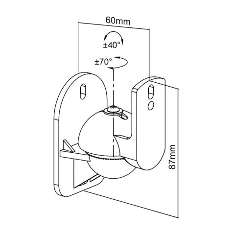 Uchwyt głośnikowy Maclean, do kolumn, komplet 2 szt, 3,5kg, MC-526