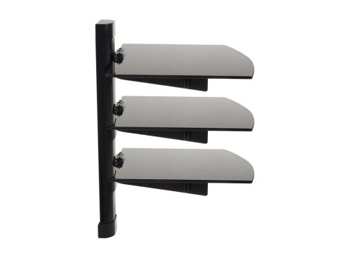 Uchwyt półka do DVD Maclean, potrójna, 8kg, MC-664