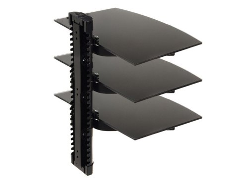 Uchwyt półka do DVD Maclean, potrójna, 8kg, MC-664