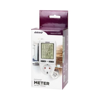 Watomierz, kalkulator energii z wyświetlaczem LCD, wersja schuko