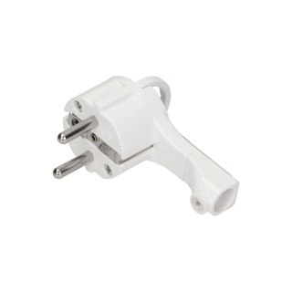 Wtyczka płaska, Uni-Schuko z uchwytem, rozbieralna, biała