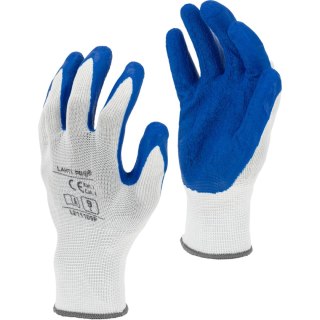 Rękawice lateks granat-białe l211111p, 12 par, "11",ce,lahti