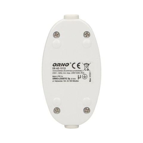 Ściemniacz nakablowy 20-100W, biały