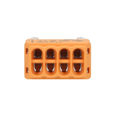 Złączka instalacyjna wciskana 8-przewodowa; dwurzędowa; na drut 0,75-2,5mm?; IEC 300V/24A; 10 szt.