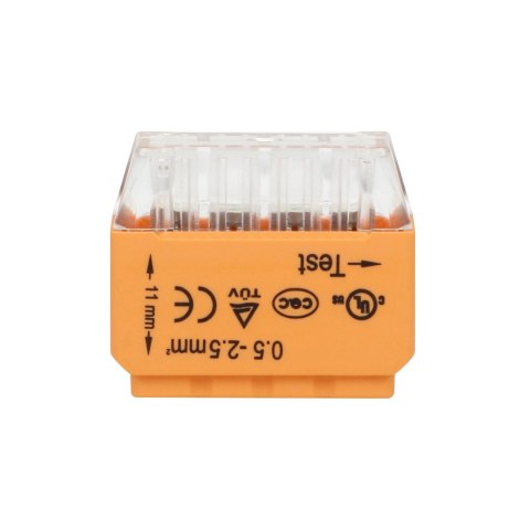 Złączka instalacyjna wciskana 8-przewodowa; dwurzędowa; na drut 0,75-2,5mm?; IEC 300V/24A 50 szt.