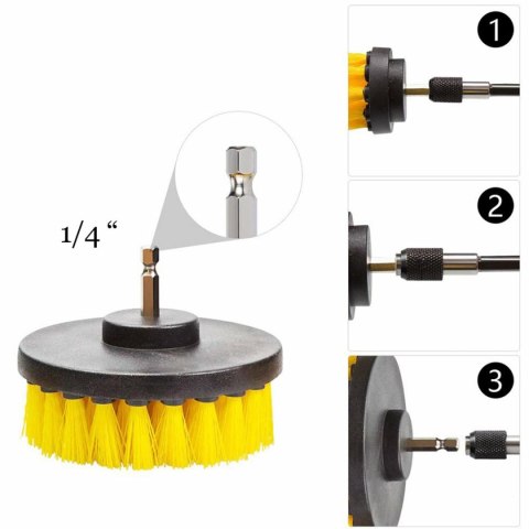AG671 Zestaw 3 szczotek na wiertarkę