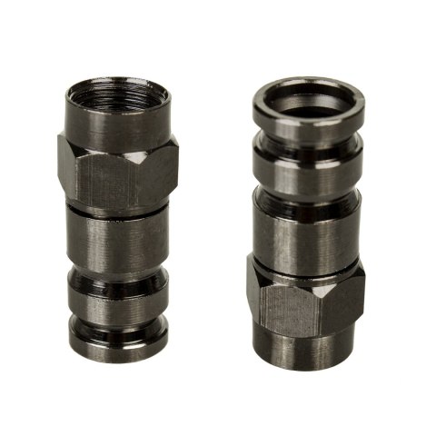 Wtyk Maclean, F kompresyjny, RG-6, Profesjonalny, Nikiel, Czarny, MCTV-916