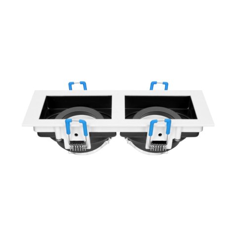 YOP 2 ramka dekoracyjna oprawy punktowej, MR16/GU10 max 2x50W, regulowana biała+czarna