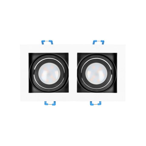 YOP 2 ramka dekoracyjna oprawy punktowej, MR16/GU10 max 2x50W, regulowana biała+czarna