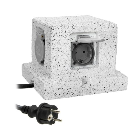 Gniazdo ogrodowe SŁUPEK, 4x2P+Z (schuko), kabel gumowy H07RN-F 3x1,5mm?, 3m Gniazdo ogrodowe SŁUPEK, 4x2P+Z (schuko), kabel gumowy H07RN-F 3x1,5mm?, 3m