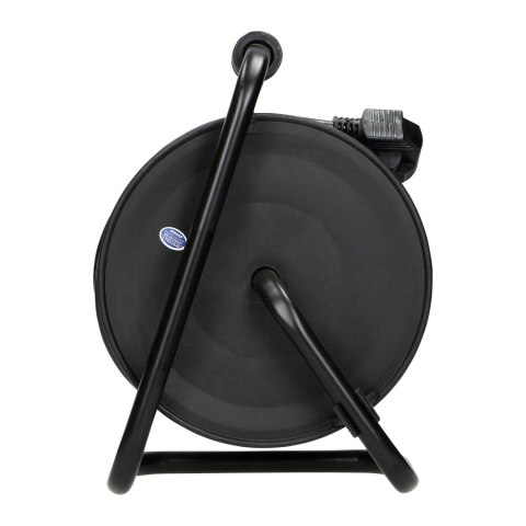 Przedłużacz bębnowy MINI, 4 gniazda 2P+Z (schuko), metalowy stojak, polwinit H05VV-F 3x1mm? - 15m