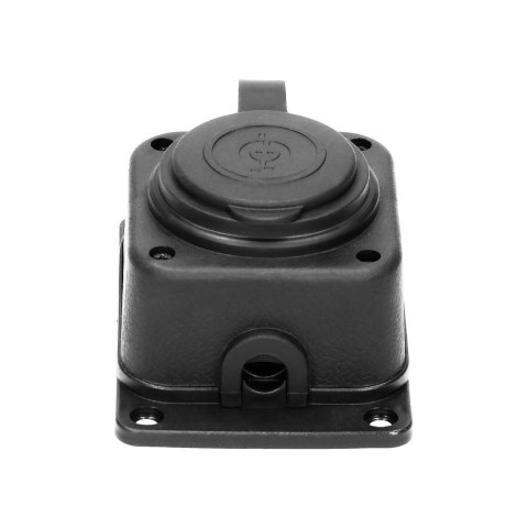 Rozgałęźnik bryzgoszczelny i odporny na uderzenia, IP44, 1 gniazdo 2P+Z, 16A, 230V AC, gumowy, uniepalniony