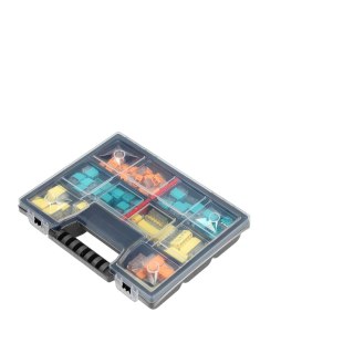 Zestaw złączek instalacyjnych HOUSE, 123 sztuk. Wciskane: 30x 2-przew. 30x 3-przew. 25x 4-przew. 20x 5-przew. 10x 6-przew. 8x 8-