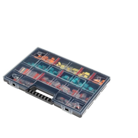 Zestaw złączek instalacyjnych HOUSE PREMIUM, 151 sztuk. Wciskane: 25x 2-przew. 25x 3-przew. 20x 4-przew. 15x 5-przew. 10x 6-prze