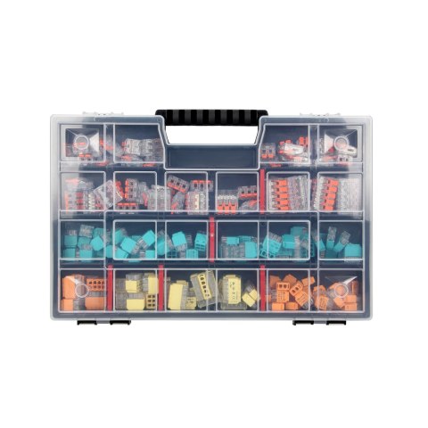 Zestaw złączek instalacyjnych HOUSE PREMIUM, 151 sztuk. Wciskane: 25x 2-przew. 25x 3-przew. 20x 4-przew. 15x 5-przew. 10x 6-prze