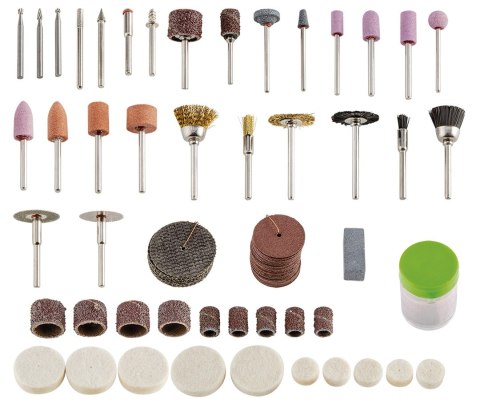 Akcesoria do miniwiertarki, zestaw 100 szt. Akcesoria do miniwiertarki, zestaw 100 szt.