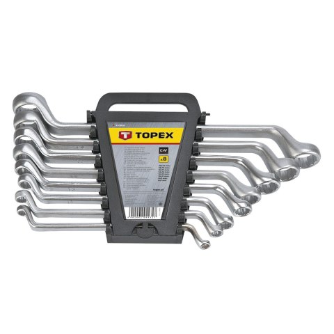 Klucze oczkowe odgięte 6-22 mm, zestaw 8 szt. Klucze oczkowe odgięte 6-22 mm, zestaw 8 szt.