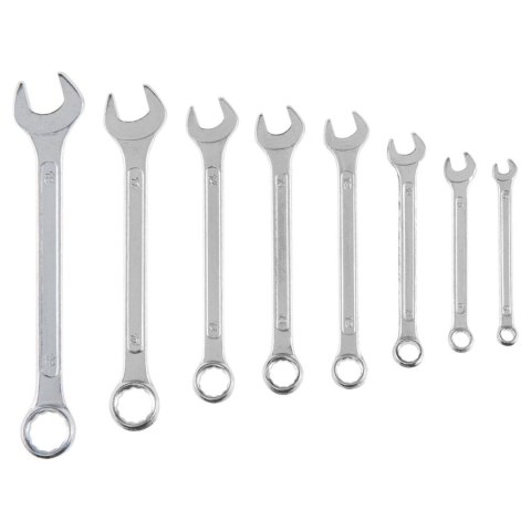 Klucze płasko-oczkowe 6-19 mm, zestaw 8 szt. Klucze płasko-oczkowe 6-19 mm, zestaw 8 szt.