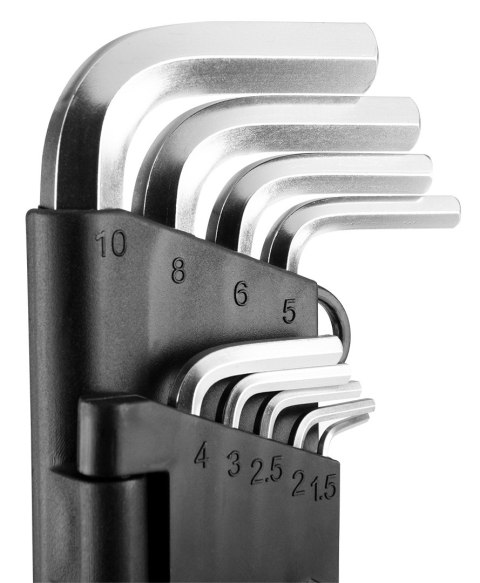 Klucze sześciokątne 1.5-10 mm, zestaw 9 szt. Klucze sześciokątne 1.5-10 mm, zestaw 9 szt.