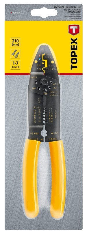 Szczypce do zaciskania końcówek 210 mm Szczypce do zaciskania końcówek 210 mm