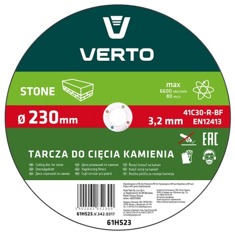 Tarcza tnąca do kamienia 230 x 3.2 x 22.2 mm Tarcza tnąca do kamienia 230 x 3.2 x 22.2 mm