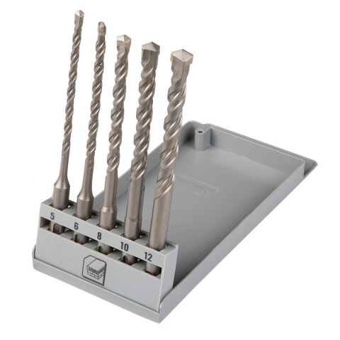 Wiertła do betonu SDS Plus 5-12 mm, zestaw 5 szt.