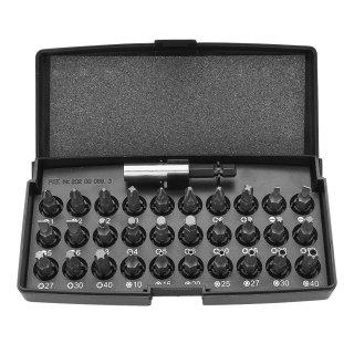 Końcówki wkrętakowe z uchwytem, zestaw 31 szt.