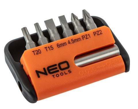 Końcówki wkrętakowe z uchwytem, zestaw 7 szt.