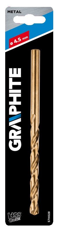 Wiertło do metalu HSS-Co, 4.5 mm