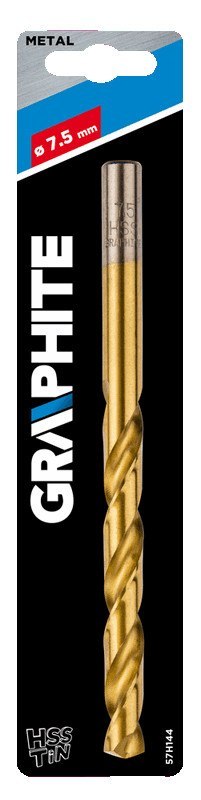Wiertło do metalu HSS-TiN, 7.5 mm