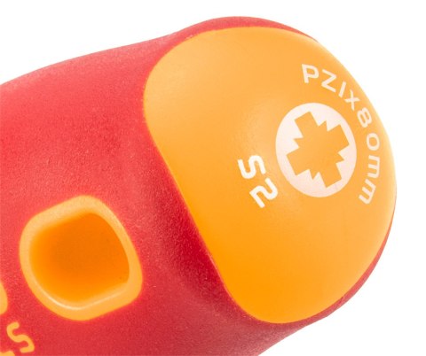 Wkrętak krzyżowy 1000V, PZ1 x 80 mm, S2 Wkrętak krzyżowy 1000V, PZ1 x 80 mm, S2