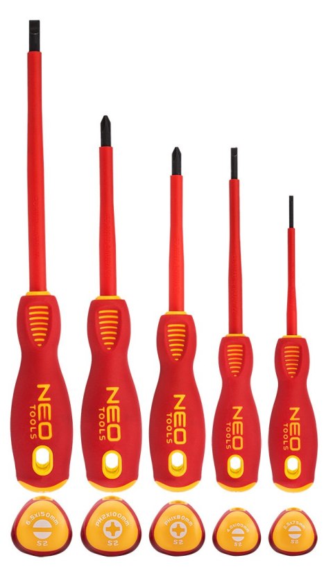 Wkrętaki 1000V, zestaw 5 szt., S2