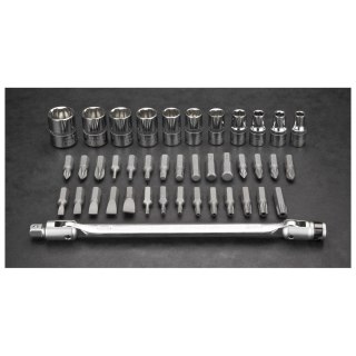 Klucze nasadowe 1/4", zestaw 41szt