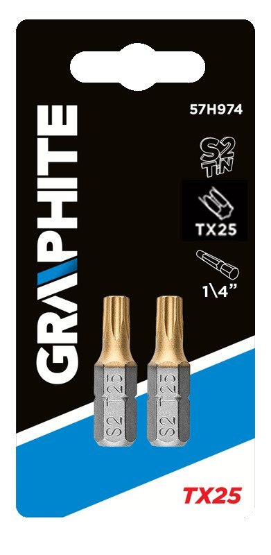 Końcówki wkrętakowe TX25 x 25 mm, 2 szt.